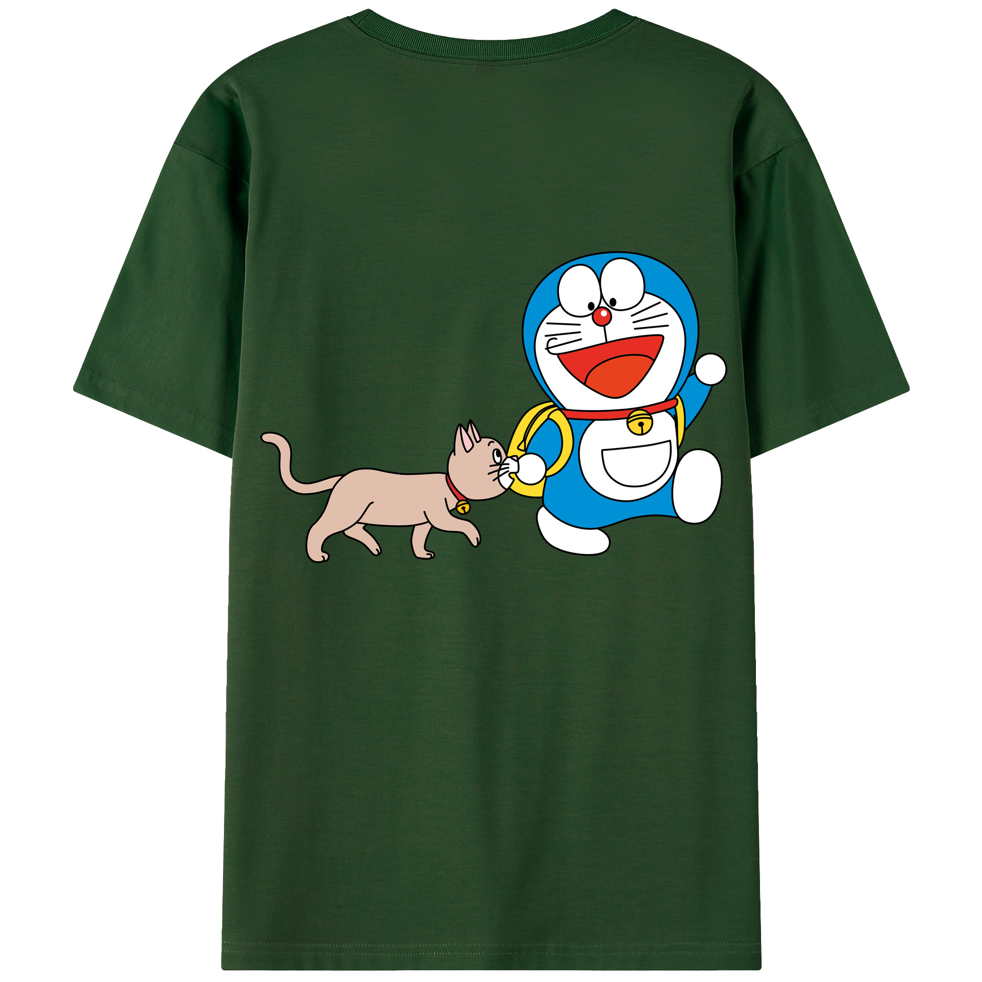 （画像用） ドラえもん Doraemon 綿100％半袖Tシャツ（背面プリント）